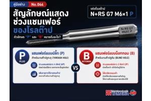 No.044  ตัวอักษร “P” ในรหัส N+RS G7 M6×1 P ของ โรลต๊าป หมายถึงอะไร? YAMAWA