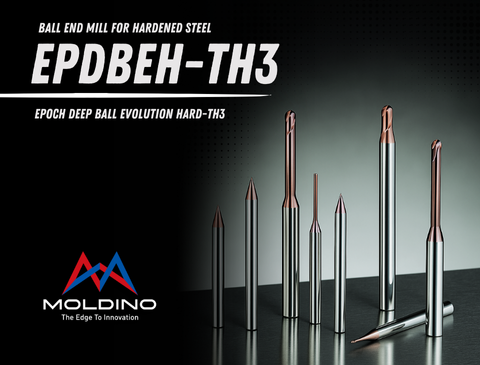 MOLDINO - ดอกเอ็นมิลสำหรับกัดเหล็กแข็ง สามารถกัดเหล็กแข็งได้สูงถึง 72 HRC รุ่น EPDBEH-TH3 | JSR GROUP