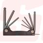 36282 | 8 PC FOLDING BALL POINT HEX KEY SET | SIGNET