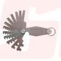 AD655767 | Thread pitch gauge 12 blades antidrop aco ANTIDROP TOOLS | EGA MASTER