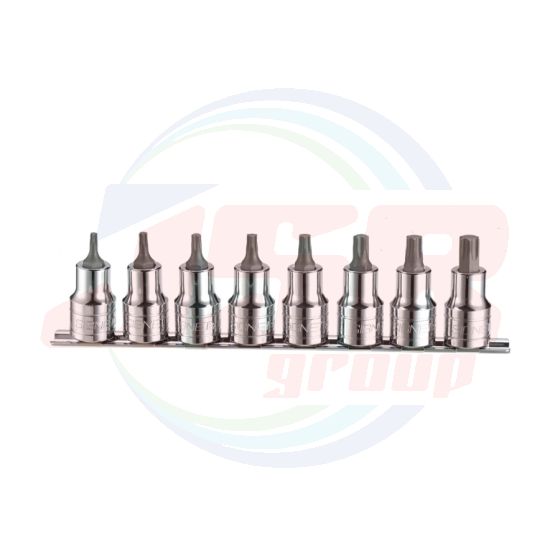 23874 | 1/2” 8PC TORX BITS SOCKET SET (ON RAIL) | SIGNET