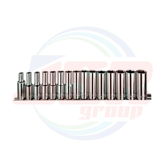 13450 | 1/2” 7PC DEEP SOCKET W/CLIP RAIL METRIC | SIGNET