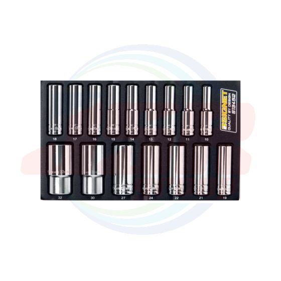 13452 | 1/2” DEEP SOCKET TRAY 15 PCS EVA FOAM | SIGNET