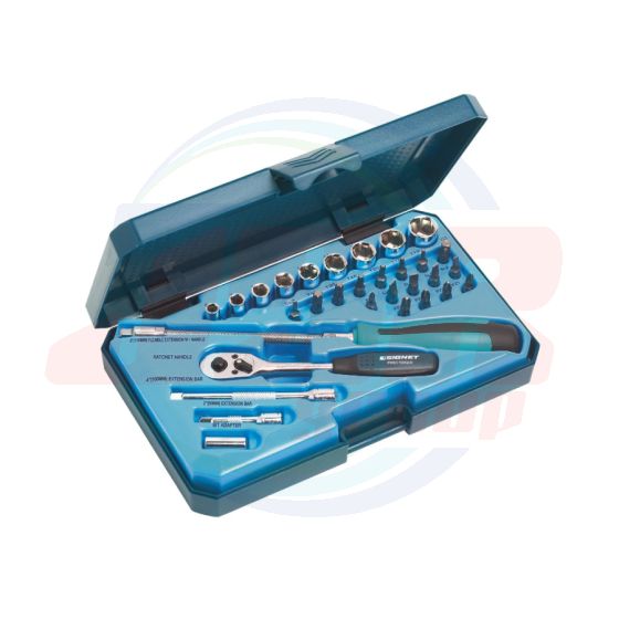 11739-1 | 1/4” 31PCS SOCKET SET (ERGO HANDLE RATCHET) | SIGNET