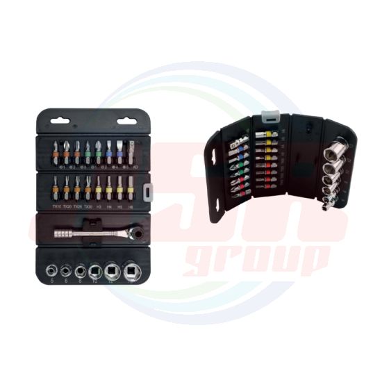 27002 | 1/4” DR. 23 PCS MINI SOCKET & BIT SET METRIC | SIGNET