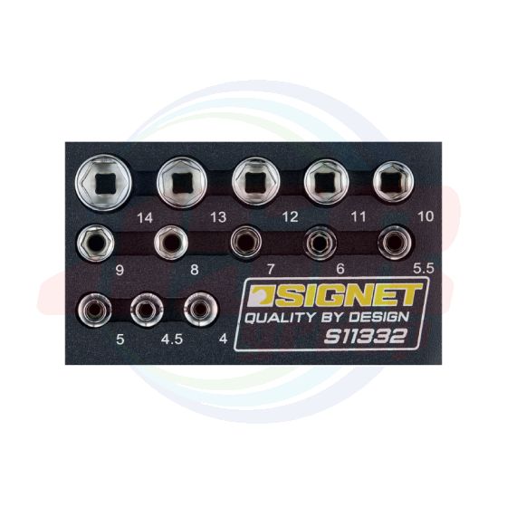 11332 | 1/4” SOCKET TRAY 13 PCS EVA FOAM | SIGNET