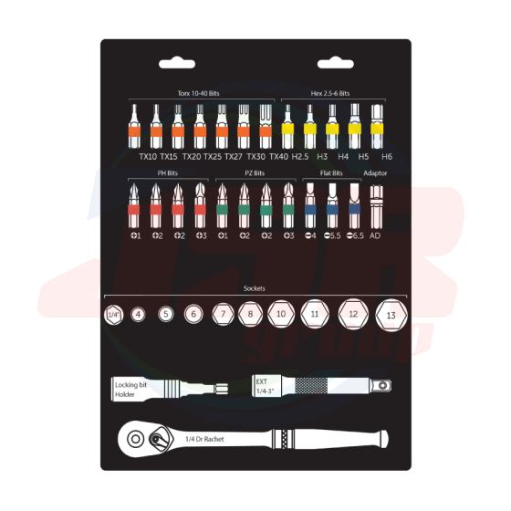 22041-1 | 1/4” DR. 23 PCS MINI SOCKET & BIT SET METRIC | SIGNET ...