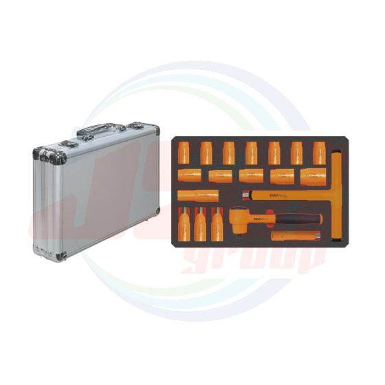 73015 | SET 19 SOCKET WRENCHES  LONG SOCKET 1000 V | EGA MASTER