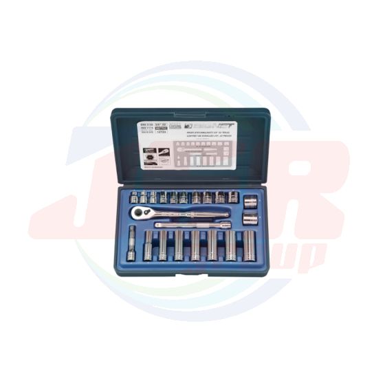 12723 | 3/8” 22 PCS MM SOCKET SET W/12594 IN BLOW MOLD CASE | SIGNET