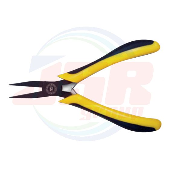 62524 | FLAT NOSE ELECTRICIAN PLIER BLACK CHORME PLATING BIMAT | EGA MASTER