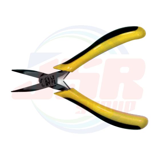 62527 | BENT NOSE ELECTRICIAN PLIER BLACK CHROME PLATING BIMAT | EGA MASTER