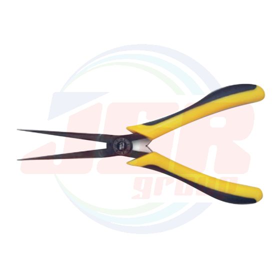 62528 | LONG NEEDEL NOSE ELECTRICIAN PLIER BLACK CHROME PLATING BIMAT | EGA MASTER