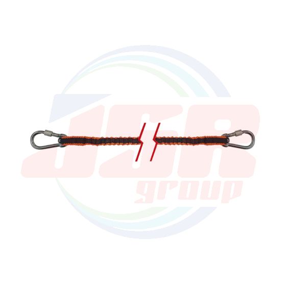 66143 | SHOCK ABSORBING CARABINER LANYANRD UV RESISTANT ANTIDROP TOOLS 700mm| EGA MASTER