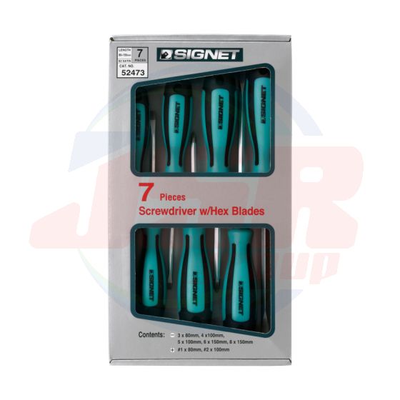 52473 | 7 PC FLAT/PHILLIPS SCREWDRIVER SET | SIGNET