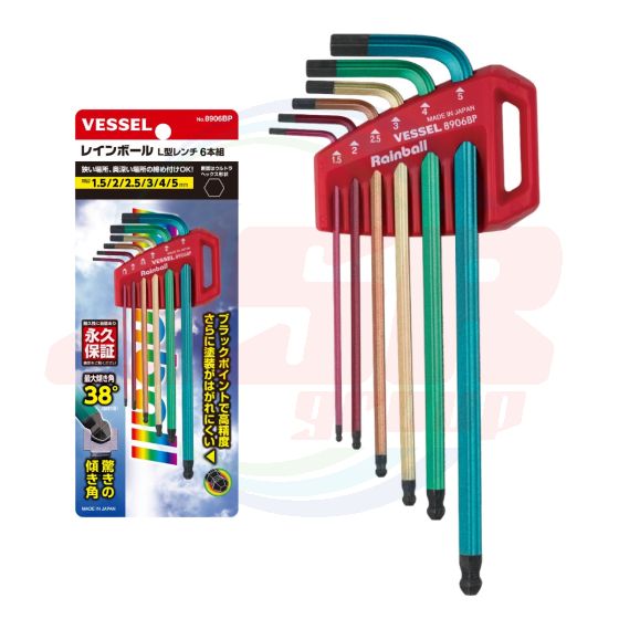 8906BP | No.8906BP “RAINBALL” L-WRENCHES 6PC. SET | VESSEL