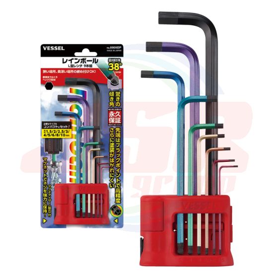 8909BP | No.8909BP “RAINBALL” L-WRENCHES 9PC. SET | VESSEL