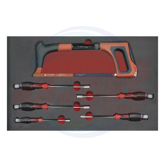 AD500287 | Tray set of screwdrivers and hacksaw antidrop ANTIDROP TOOLS | EGA MASTER