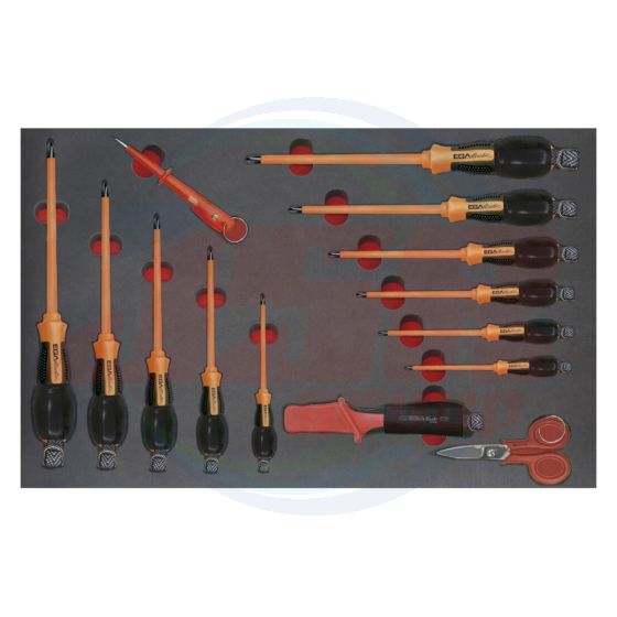 AD500307 | Tray set of screwdrivers antidrop ANTIDROP TOOLS | EGA MASTER
