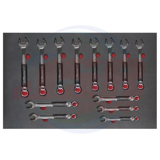 AD500417 | Tray set of combination wrenches antidrop ANTIDROP TOOLS | EGA MASTER