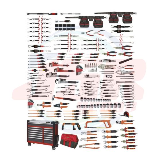 AD549127 | TOOLKIT UPSTREAM OIL INDUSTRY SET ELECTRICAL 204 PCS ANTIDROP TOOLS | EGA MASTER