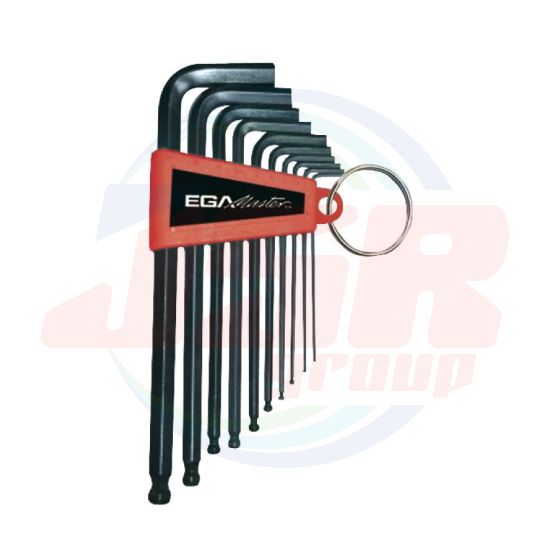  Set 10 ballpoint hexagonal keys long serie ega antidrop aco ANTIDROP TOOLS | EGA MASTER