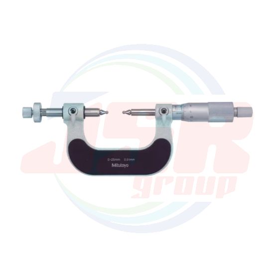 SERIES 124 | Gear Tooth Micrometers — Interchangeable Ball Anvil/Spindle Tip Type | MITUTOYO
