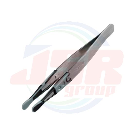 P-645-J | ESD ELASTOMER TIP TWEEZERS | HOZAN