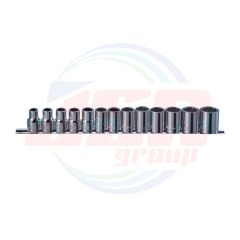 13393 | 1/2” 13PC SET 10-24MM 12PT SOCKET SET IN RAIL EXCEPT | SIGNET