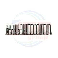 13450 | 1/2” 7PC DEEP SOCKET W/CLIP RAIL METRIC | SIGNET