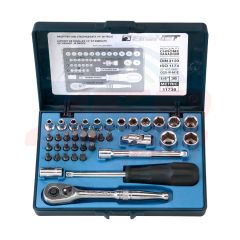 11738 | 1/4” 38PCS METRIC BIT&SOCKET SER (RATCHET 11594) | SIGNET