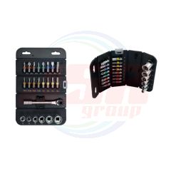 27002 | 1/4” DR. 23 PCS MINI SOCKET & BIT SET METRIC | SIGNET