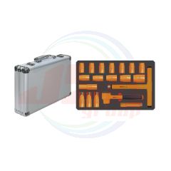 73015 | SET 19 SOCKET WRENCHES  LONG SOCKET 1000 V | EGA MASTER