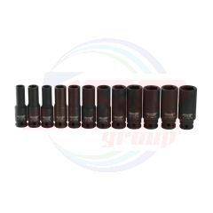 22293 | 3/8” 12 PC MM DEEP IMPACT SOCKET SET (8-19 MM.) | SIGNET