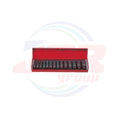 22296 | 14 PC MM DEEP IMPACT SOCKET SET (8-19,21,22 MM.) | SIGNET