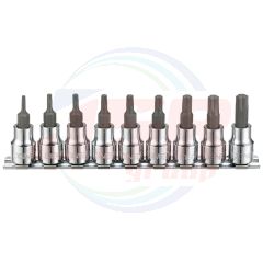 22967V | 3/8” 9PC TORX BIT SOCKET SET (TX10-50), 48MML | SIGNET