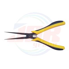62528 | LONG NEEDEL NOSE ELECTRICIAN PLIER BLACK CHROME PLATING BIMAT | EGA MASTER