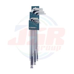 35228 | 9 PC EXTRA LONG BALL HEX KEY SET MIRROR POLISH | SIGNET
