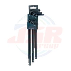 35220 | 9 PC EXTRA LONG BALL HEX KEY SET SQUTTERING FINISH | SIGNET