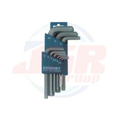 35009 | 9 PC SHORT HEX KEY SET SATIN FINISH | SIGNET
