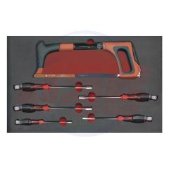 AD500447 | Tray set of screwdrivers and hacksaw antidrop ANTIDROP TOOLS | EGA MASTER