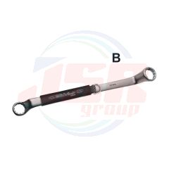 MM - DOUBLE OFFSET RING WRENCH AEROSPATIAL CHROME PLATING DIN 838 ANTIDROP ACO ANTIDROP TOOLS | EGA MASTER