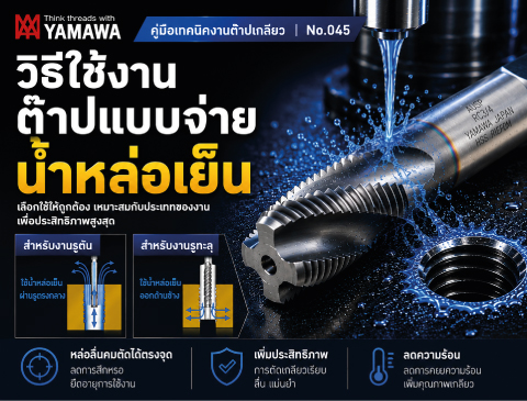 No.045 วิธีใช้งานต๊าปแบบจ่ายน้ำหล่อเย็นผ่านภายใน YAMAWA