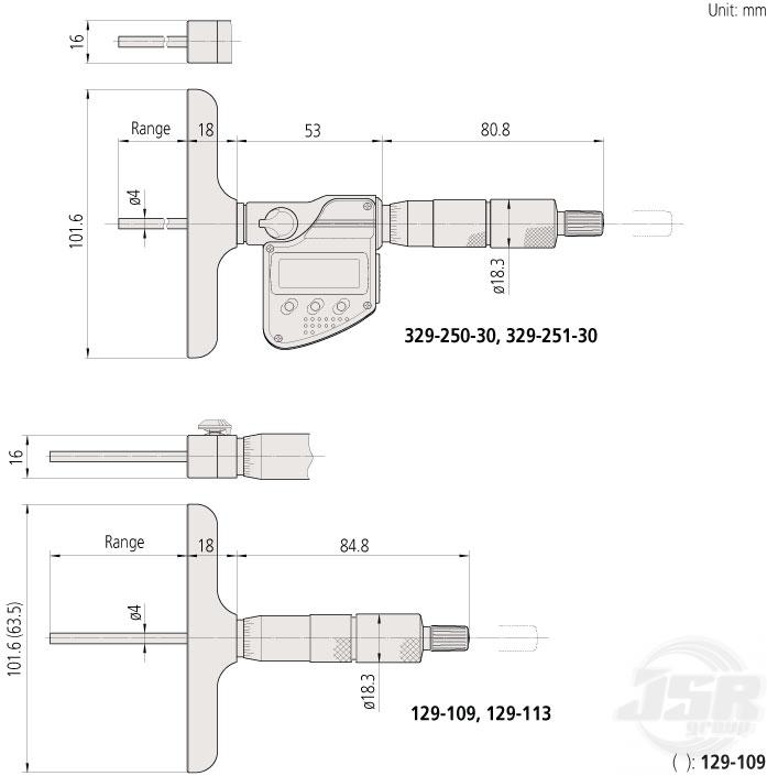 Depth-Micrometer-Interchangeable-Rod-Type