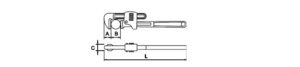 Stillson Pipe Wrench ประแจจับแป๊ปขาเดียว Ega Master table