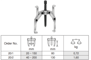 2 Arm Puller เหล็กดูดมู่เล่ 2 ขา BUCO table