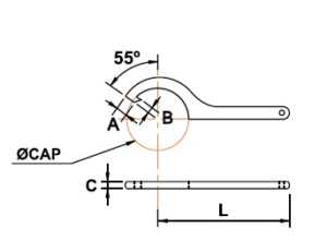 ประแจตะขอปากแบน Hook Wrench  Ega Master  Table