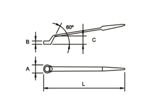 ประแจแหวนหัวเดียว OFFSET RING STRUCTURAL WRENCH TABLE