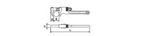 Spud Pipe Wrench ประแจแป๊ป Ega Master table