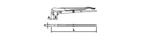 Swedish Pipe Wrench 90° ประแจจับแป๊ปสองขา Ega Master table