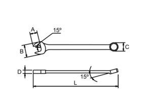 Combination Wrench ประแจแหวนข้างปากตาย (นิ้ว) Ega Master